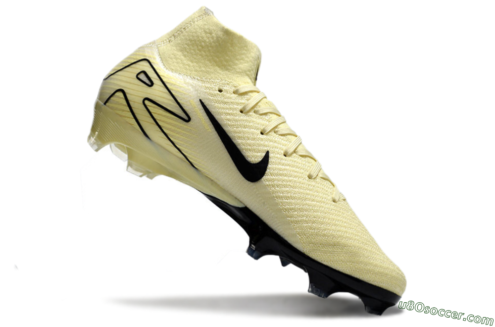Nike Air Zoom Mercurial Superfly 10 Elite FG Firm Ground Soccer Cleats - Beige/Black/Yellow 4