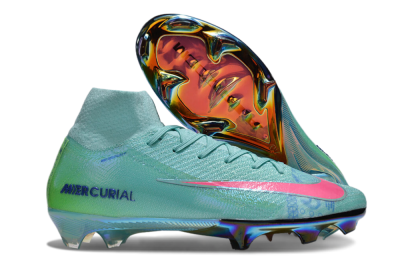 Nike Air Zoom Mercurial Superfly 10 Elite FG Firm Ground Soccer Cleats - Jade/Pink/Yellow