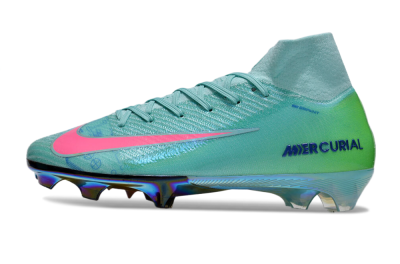 Nike Air Zoom Mercurial Superfly 10 Elite FG Firm Ground Soccer Cleats - Jade/Pink/Yellow