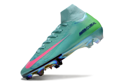 Nike Air Zoom Mercurial Superfly 10 Elite FG Firm Ground Soccer Cleats - Jade/Pink/Yellow