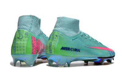 Nike Air Zoom Mercurial Superfly 10 Elite FG Firm Ground Soccer Cleats - Jade/Pink/Yellow