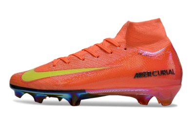 Nike Air Zoom Mercurial Superfly 10 Elite FG Firm Ground Soccer Cleats - Red/Yellow/Gold