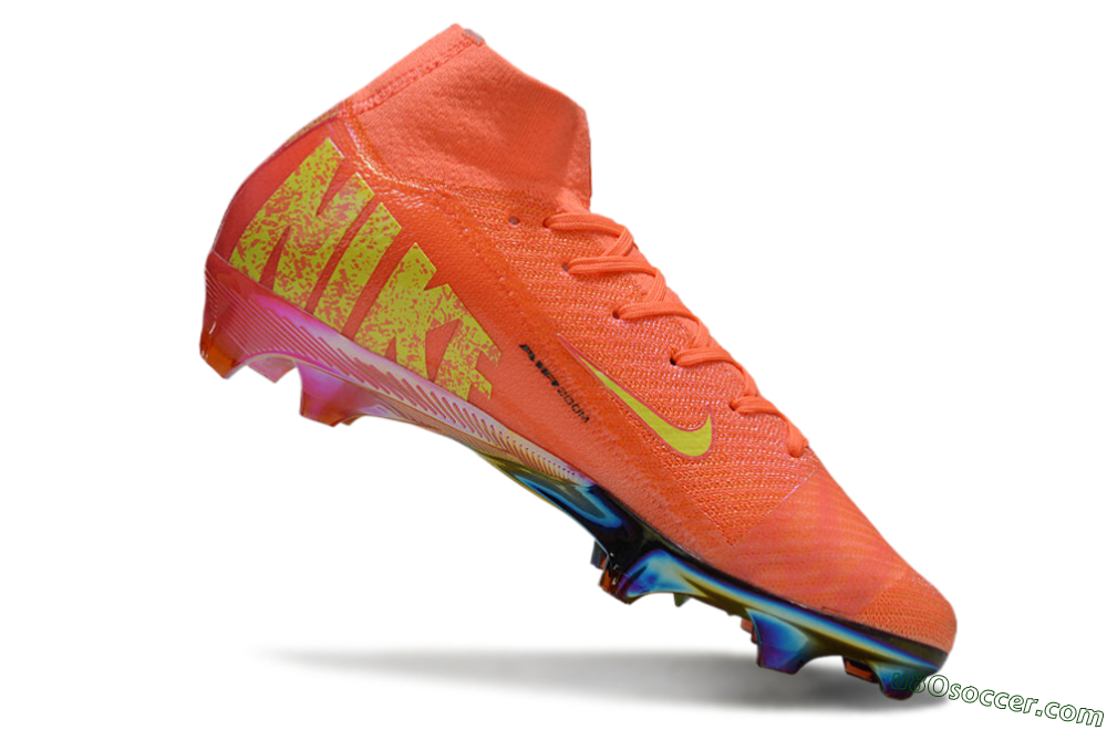 Nike Air Zoom Mercurial Superfly 10 Elite FG Firm Ground Soccer Cleats - Red/Yellow/Gold 4