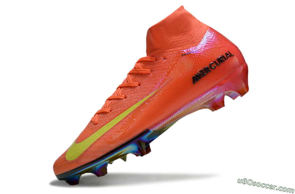 Nike Air Zoom Mercurial Superfly 10 Elite FG Firm Ground Soccer Cleats - Red/Yellow/Gold 5