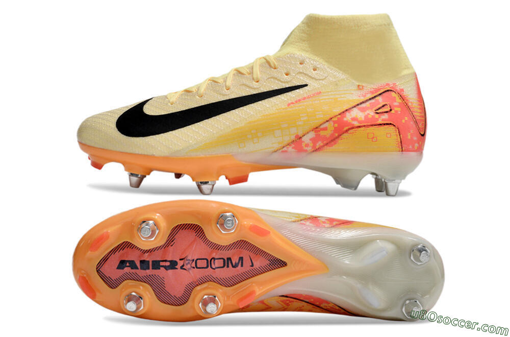 Nike Air Zoom Mercurial Superfly 10 Elite SG Soft Ground Soccer Cleats - Black/Silver/Blue 15