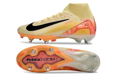 Nike Air Zoom Mercurial Superfly 10 Elite SG Soft Ground Soccer Cleats - Black/Silver/Blue
