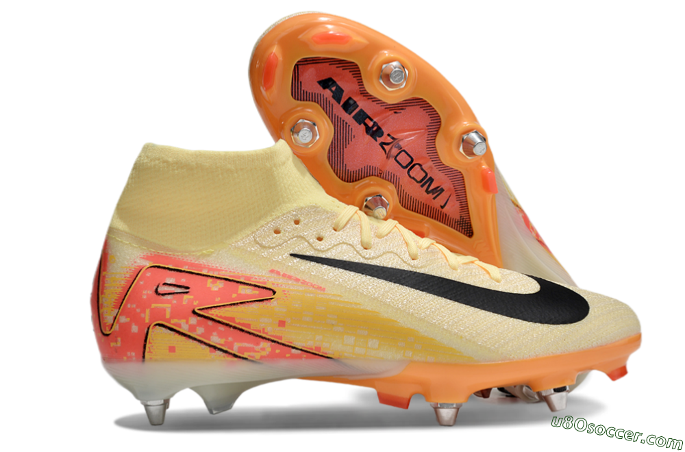 Nike Air Zoom Mercurial Superfly 10 Elite SG Soft Ground Soccer Cleats - Black/Silver/Blue 14