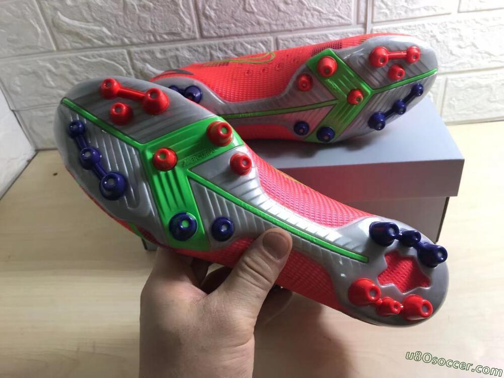 Nike Mercurial Superfly 8 Elite AG Artificial Grass Soccer Cleats - Red/Yellow/Silver