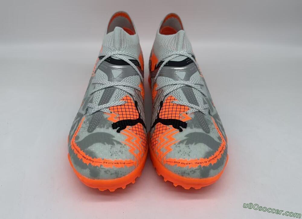Puma Future Ultimate TF Artificial Turf Soccer Shoes - Silver/Red/White