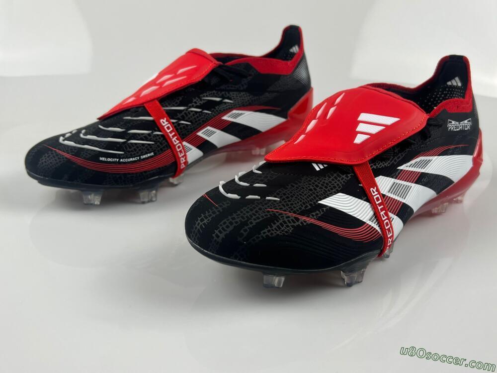 Adidas Predator Elite Foldover Tongue FG Firm Ground Soccer Cleats - Black/White/Red