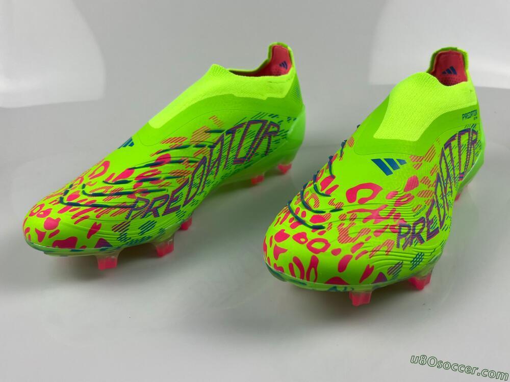 Adidas Predator Elite Laceless FG Firm Ground Soccer Cleats - Yellow/Red/Purple