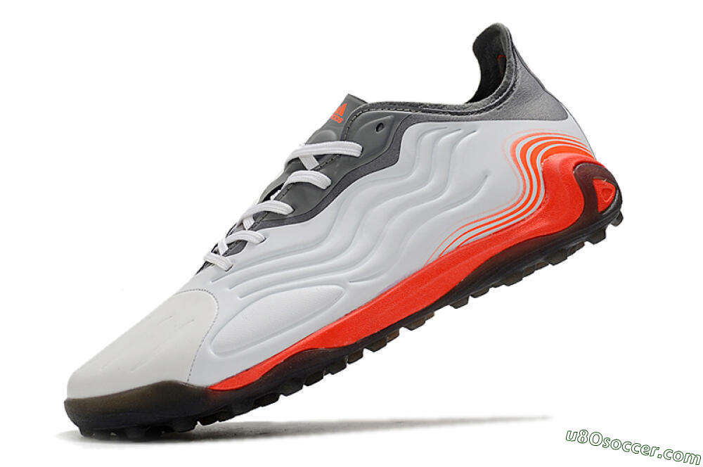 Adidas Copa Sense.1 TF Artificial Turf Soccer Shoes - White/Grey/Red 5