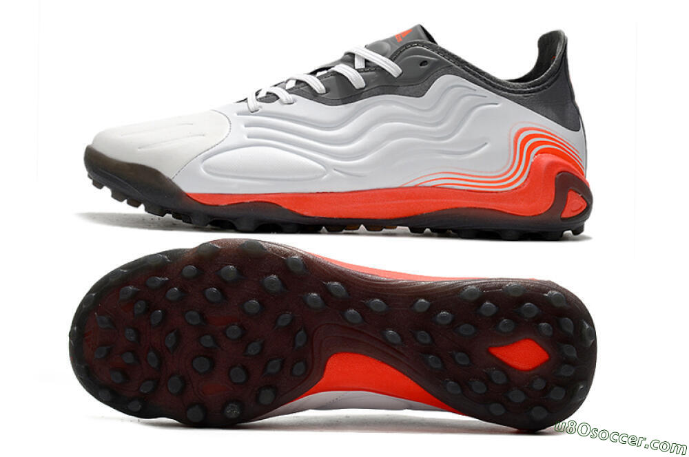 Adidas Copa Sense.1 TF Artificial Turf Soccer Shoes - White/Grey/Red 0