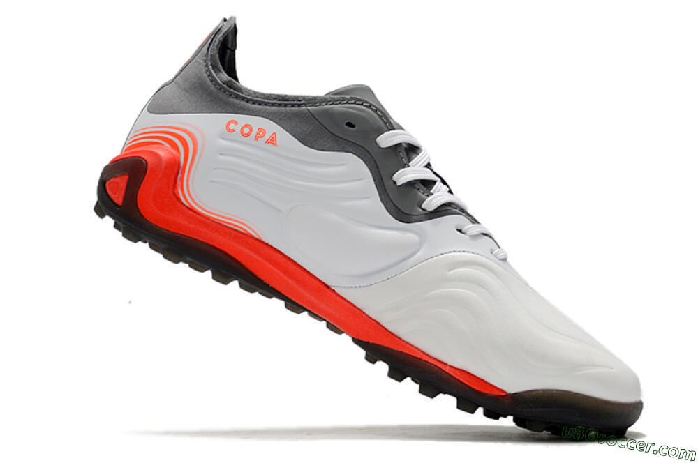 Adidas Copa Sense.1 TF Artificial Turf Soccer Shoes - White/Grey/Red 4