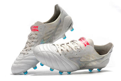 Mizuno Morelia Neo 2 FG Firm Ground Soccer Cleats - White/Silver/Blue