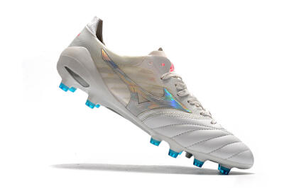 Mizuno Morelia Neo 2 FG Firm Ground Soccer Cleats - White/Silver/Blue