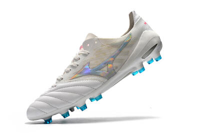 Mizuno Morelia Neo 2 FG Firm Ground Soccer Cleats - White/Silver/Blue