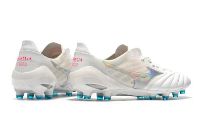 Mizuno Morelia Neo 2 FG Firm Ground Soccer Cleats - White/Silver/Blue