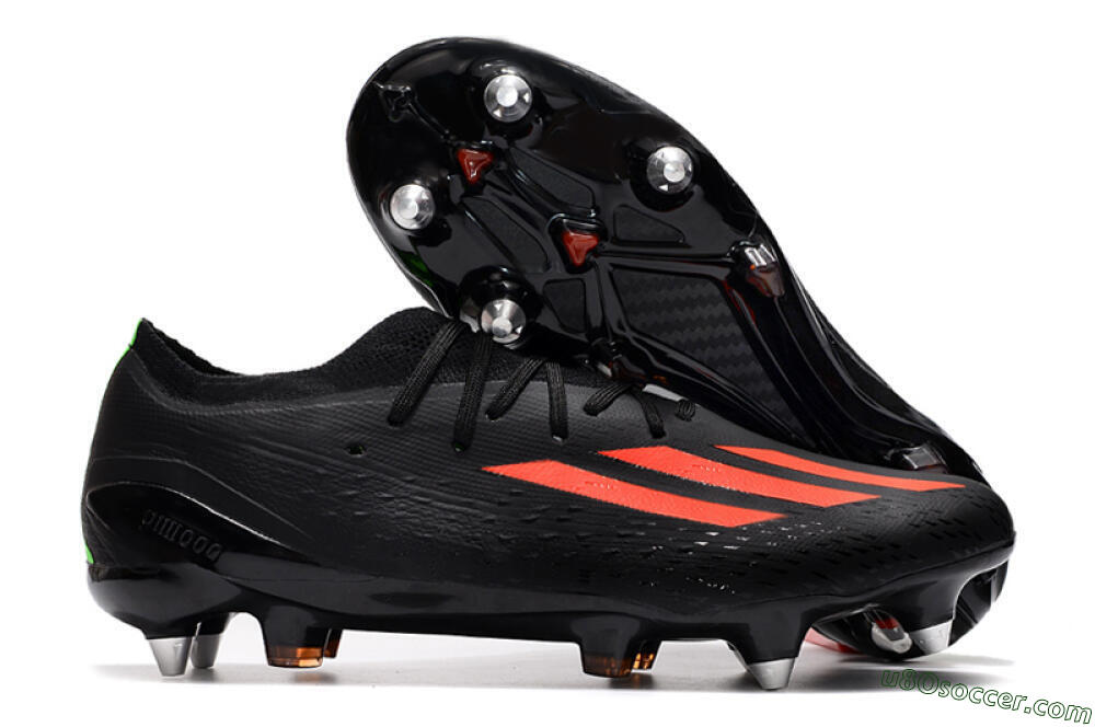Adidas X Speedflow.1 SG Soft Ground Soccer Cleats - Black/Red/Silver 1