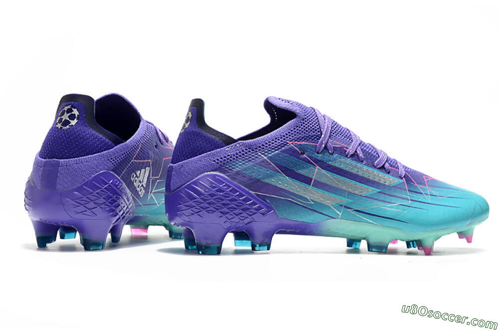Adidas X Speedflow.1 Messi FG Firm Ground Soccer Cleats - Jade/Purple/Pink 6