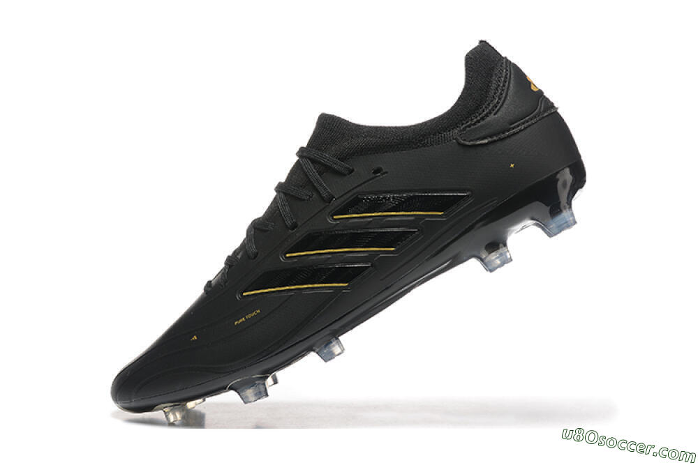 Adidas Copa Pure 2+ FG Firm Ground Soccer Cleats - Black/Gold/Blue 8