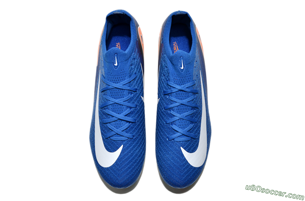 Nike Air Zoom Mercurial Vapor 16 Elite FG Firm Ground Soccer Cleats - Blue/White/Orange 4