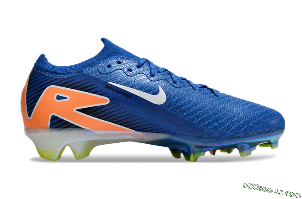Nike Air Zoom Mercurial Vapor 16 Elite FG Firm Ground Soccer Cleats - Blue/White/Orange 6