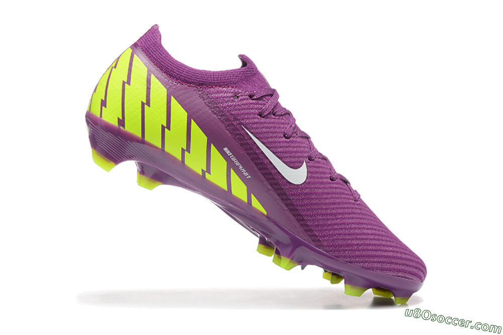 Nike Air Zoom Mercurial Vapor 16 Elite FG Firm Ground Soccer Cleats - Purple/White/Yellow 7