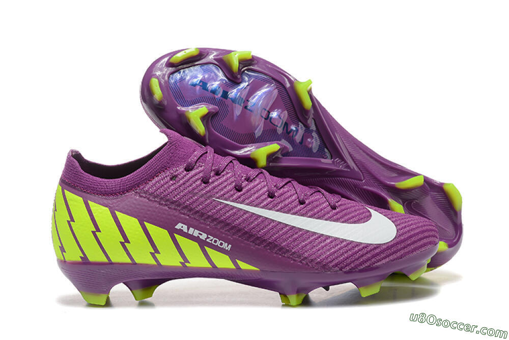 Nike Air Zoom Mercurial Vapor 16 Elite FG Firm Ground Soccer Cleats - Purple/White/Yellow 1