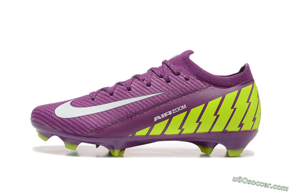 Nike Air Zoom Mercurial Vapor 16 Elite FG Firm Ground Soccer Cleats - Purple/White/Yellow 2