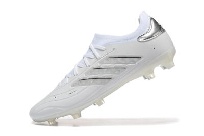 Adidas Copa Pure 2+ FG Firm Ground Soccer Cleats - White/Silver/Black