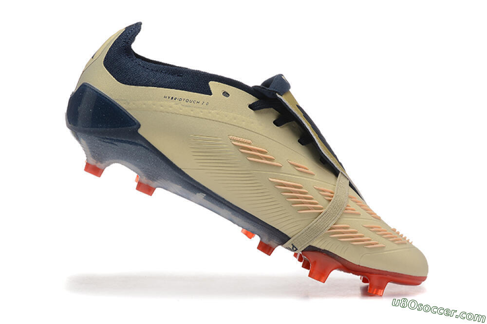 Adidas Predator Elite Foldover Tongue FG Firm Ground Soccer Cleats - Gold/Blue/Red 7