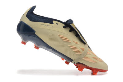 Adidas Predator Elite Foldover Tongue FG Firm Ground Soccer Cleats - Gold/Blue/Red