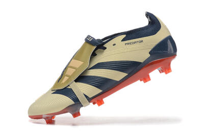Adidas Predator Elite Foldover Tongue FG Firm Ground Soccer Cleats - Gold/Blue/Red
