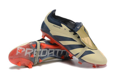 Adidas Predator Elite Foldover Tongue FG Firm Ground Soccer Cleats - Gold/Blue/Red