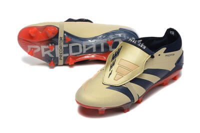 Adidas Predator Elite Foldover Tongue FG Firm Ground Soccer Cleats - Gold/Blue/Red