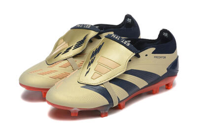 Adidas Predator Elite Foldover Tongue FG Firm Ground Soccer Cleats - Gold/Blue/Red