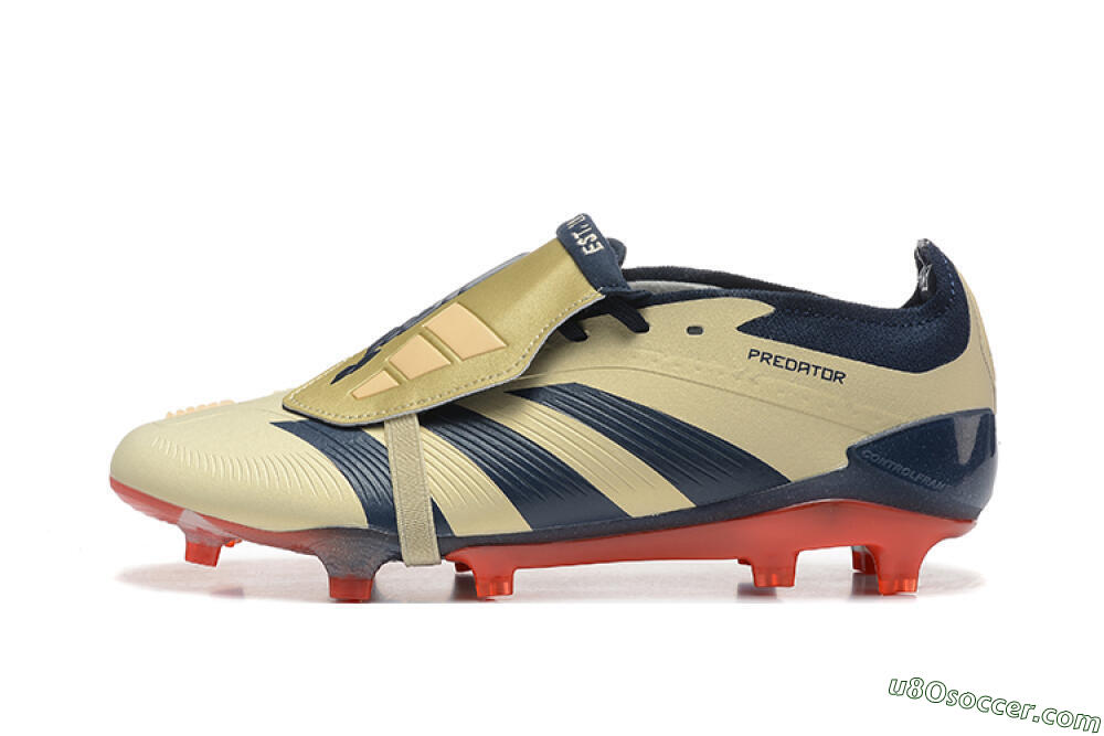 Adidas Predator Elite Foldover Tongue FG Firm Ground Soccer Cleats - Gold/Blue/Red 2