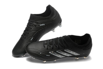 Adidas Copa Pure 2+ FG Firm Ground Soccer Cleats - Black/Silver/Blue