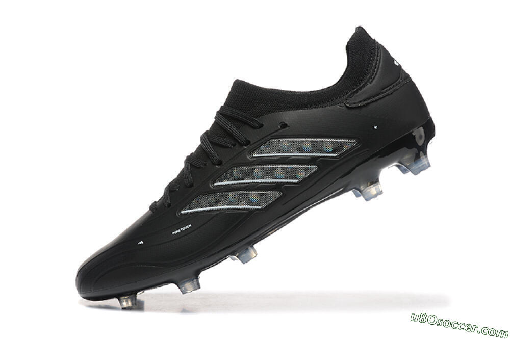 Adidas Copa Pure 2+ FG Firm Ground Soccer Cleats - Black/Silver/Blue 8