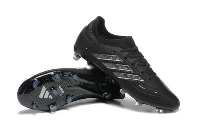 Adidas Copa Pure 2+ FG Firm Ground Soccer Cleats - Black/Silver/Blue
