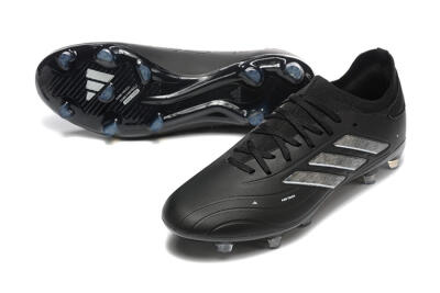 Adidas Copa Pure 2+ FG Firm Ground Soccer Cleats - Black/Silver/Blue