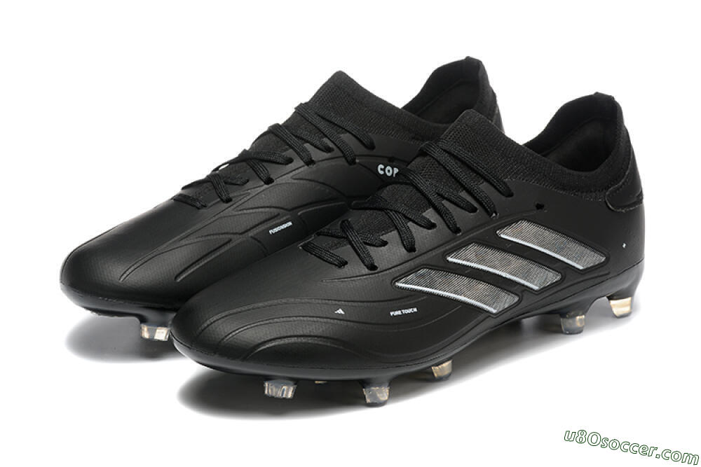 Adidas Copa Pure 2+ FG Firm Ground Soccer Cleats - Black/Silver/Blue 5