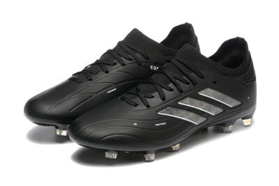 Adidas Copa Pure 2+ FG Firm Ground Soccer Cleats - Black/Silver/Blue