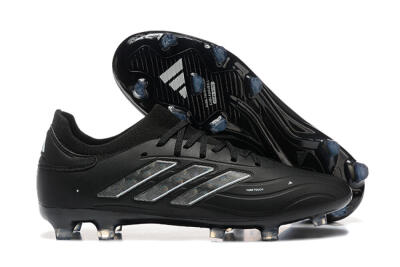 Adidas Copa Pure 2+ FG Firm Ground Soccer Cleats - Black/Silver/Blue