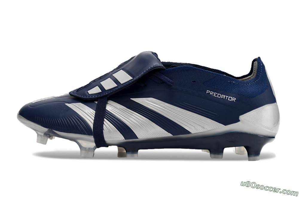 Adidas Predator Elite Foldover Tongue FG Firm Ground Soccer Cleats - Blue/Silver/White 2