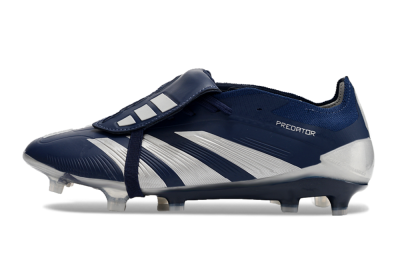 Adidas Predator Elite Foldover Tongue FG Firm Ground Soccer Cleats - Blue/Silver/White