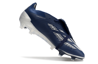 Adidas Predator Elite Foldover Tongue FG Firm Ground Soccer Cleats - Blue/Silver/White