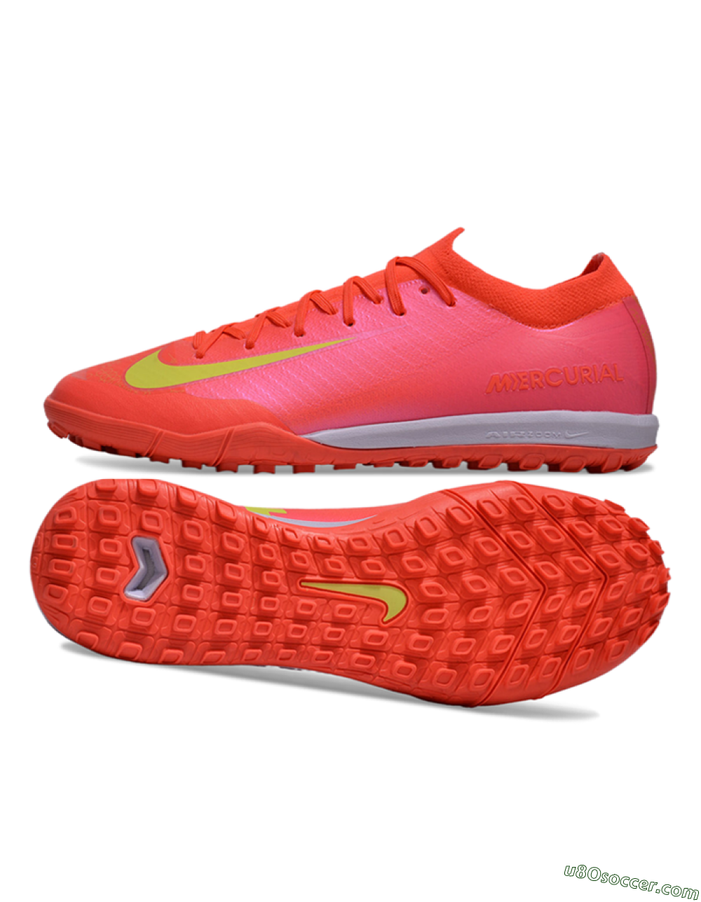 Nike Air Zoom Mercurial Vapor 16 Elite TF Artificial Turf Soccer Shoes - Pink/Yellow/White 0