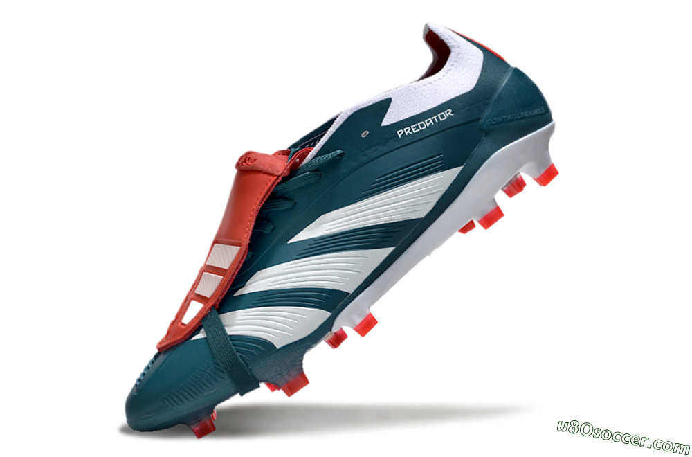 Adidas Predator Elite Foldover Tongue FG Firm Ground Soccer Cleats - Green/White/Red 5